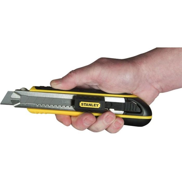 Stanley 0-10-481 Cúter Fatmax Bimaterial 18mm Automático Acero Inoxidable con 6 Cuchillas 4 Stanley 0-10-481 Cúter Fatmax Bimaterial 18mm Automático Acero Inoxidable con 6 Cuchillas 4