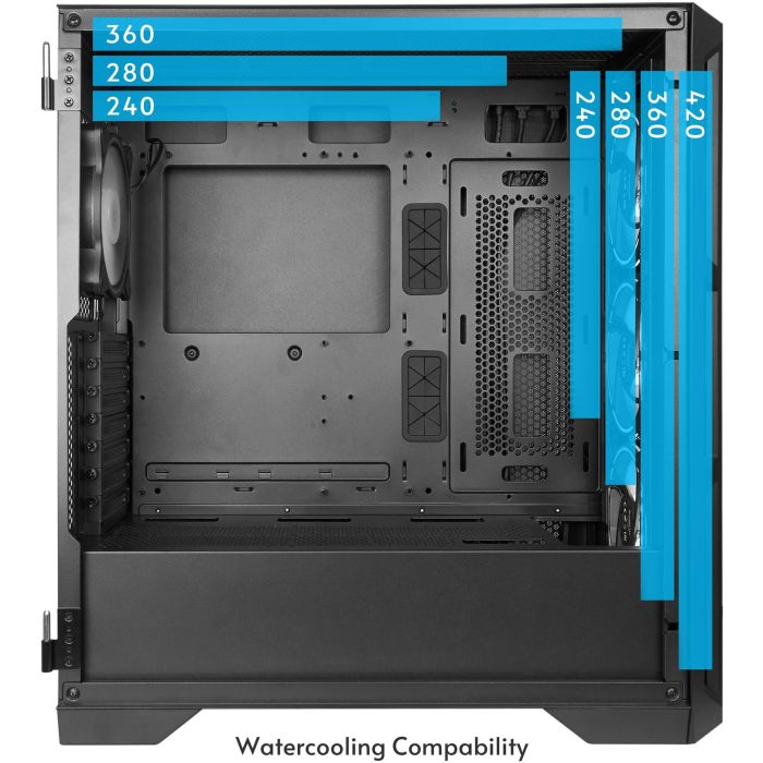 Chieftec GA-01B-L-OP APEX LUMO Midi Tower PC Gaming Negro con Panel Vidrio Templado e Iluminación RGB (ATX, EATX, ITX) 9