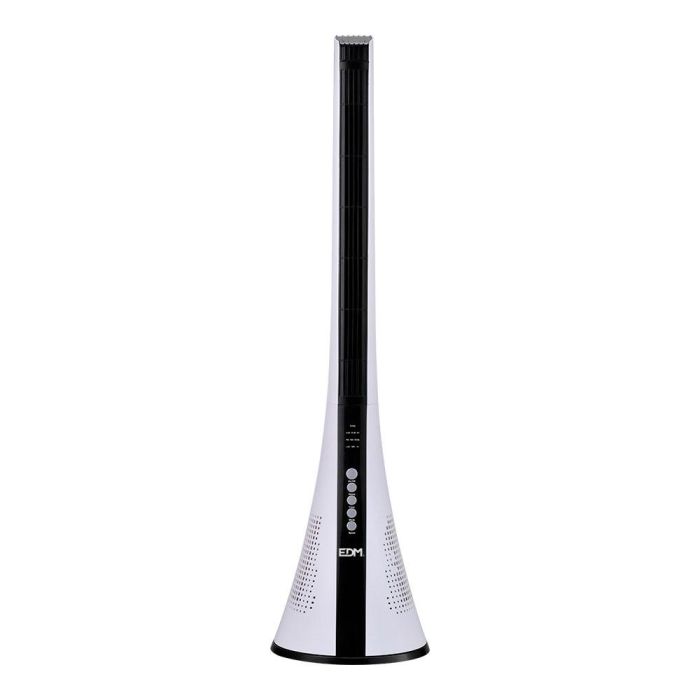 Ventilador de torre. potencia: 50w con mando a distancia. color blanco 28,5x27,8x110,8cm edm 1