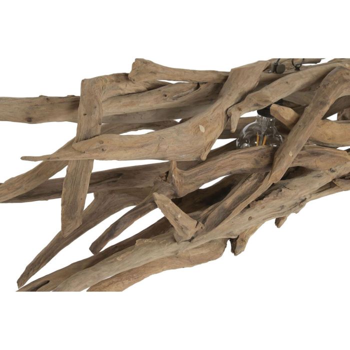 Lámpara de Techo Home ESPRIT Negro Natural Madera Hierro madera de teca 50 W 6 Lámpara de Techo Home ESPRIT Negro Natural Madera Hierro madera de teca 50 W 6