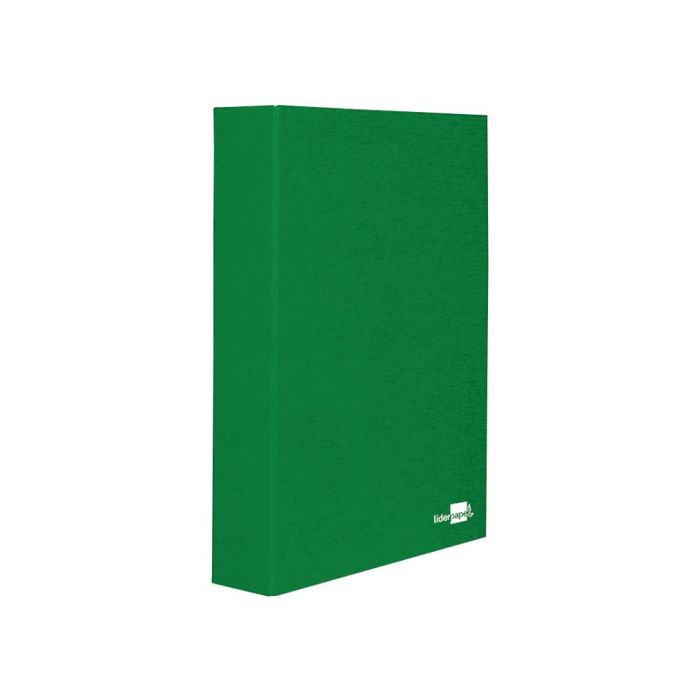 Carpeta De 4 Anillas 25 mm Mixtas Liderpapel Folio Cartonforrado Paper Coat Verde 1