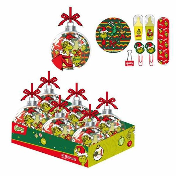 Set de papelería bola decoración navideña the grinch 10.0 x 10.0 x 10.0 cm 1 Set de papelería bola decoración navideña the grinch 10.0 x 10.0 x 10.0 cm 1