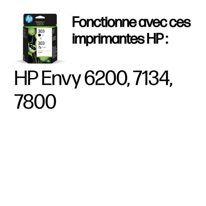 HP 303 Cartuchos de Tinta Negra + Tricolor (CMY) para Envy Photo 6230, 7130, 7134, 7830 - Pack 4 Colores 5