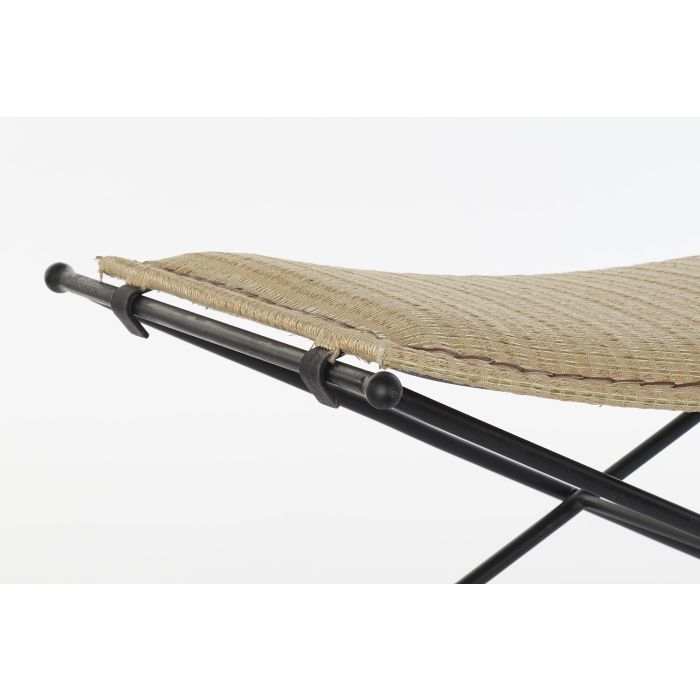 DKD Home Decor Descalzadora Balines de Ratán y Metal Desmontable, Marrón Claro y Negro, 94 cm de Ancho, 49 cm de Profundidad, 44 cm de Alto 2 DKD Home Decor Descalzadora Balines de Ratán y Metal Desmontable, Marrón Claro y Negro, 94 cm de Ancho, 49 cm de Profundidad, 44 cm de Alto 2