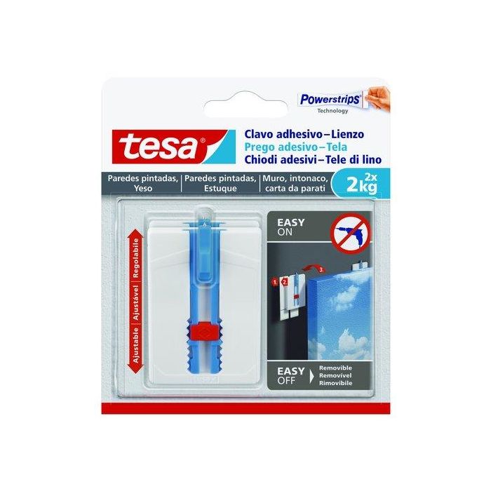 Clavo Adhesivo Tesa Ajustable Para Lienzos 2 Kg 8 unidades