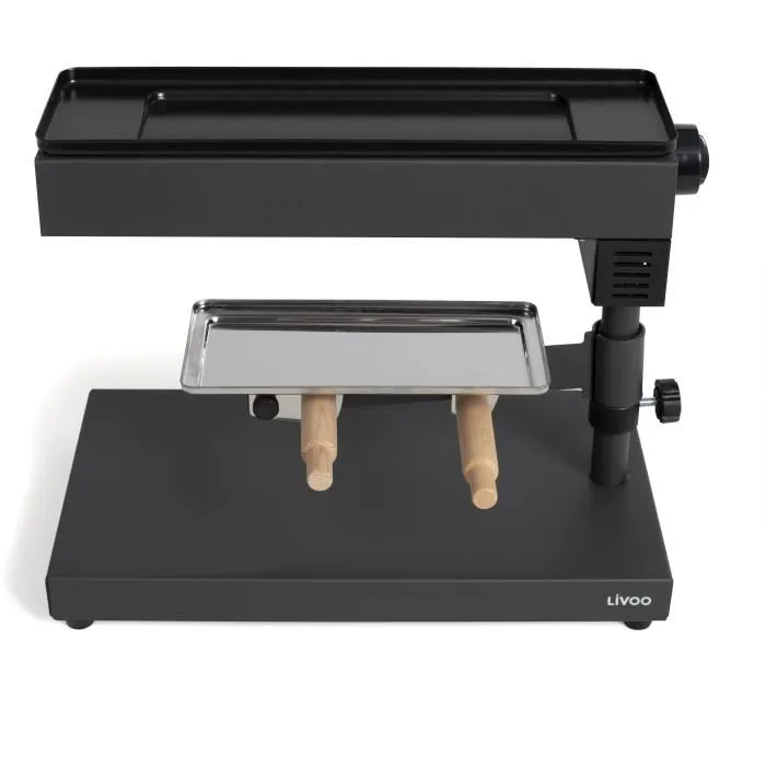 Livoo DOC159 Aparato de raclette tradicional para 6-8 personas - Negro 1
