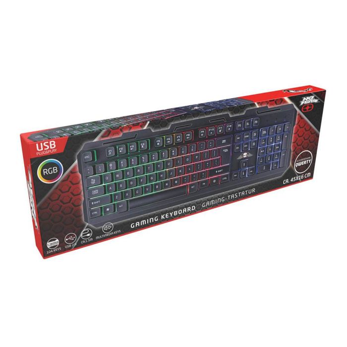 Teclado gaming qwerty luz rgb no fear 2