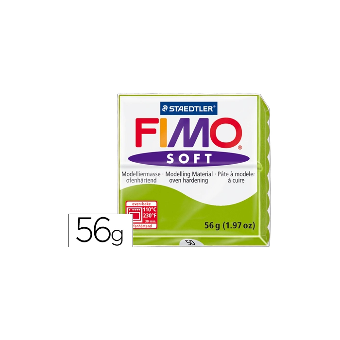 Staedtler Pasta de modelar Fimo Soft 57 gr Verde manzana 0 Staedtler Pasta de modelar Fimo Soft 57 gr Verde manzana 0