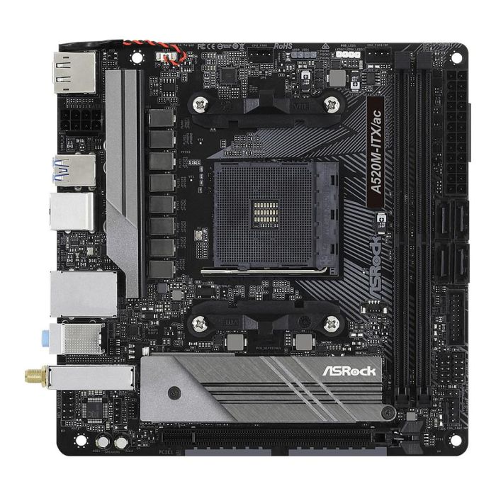 ASRock A520M-ITX/AC (AM4) Placa Base DDR4 Micro ATX para AMD Ryzen 2000 y 3000 Series