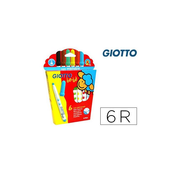 Rotulador Giotto Super Bebe Caja De 6 Colores Surtidos