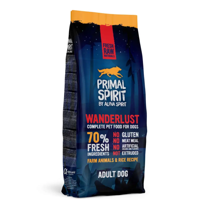 Alpha Spirit Spirit Canine Primal 70% Wanderlust 12 kg