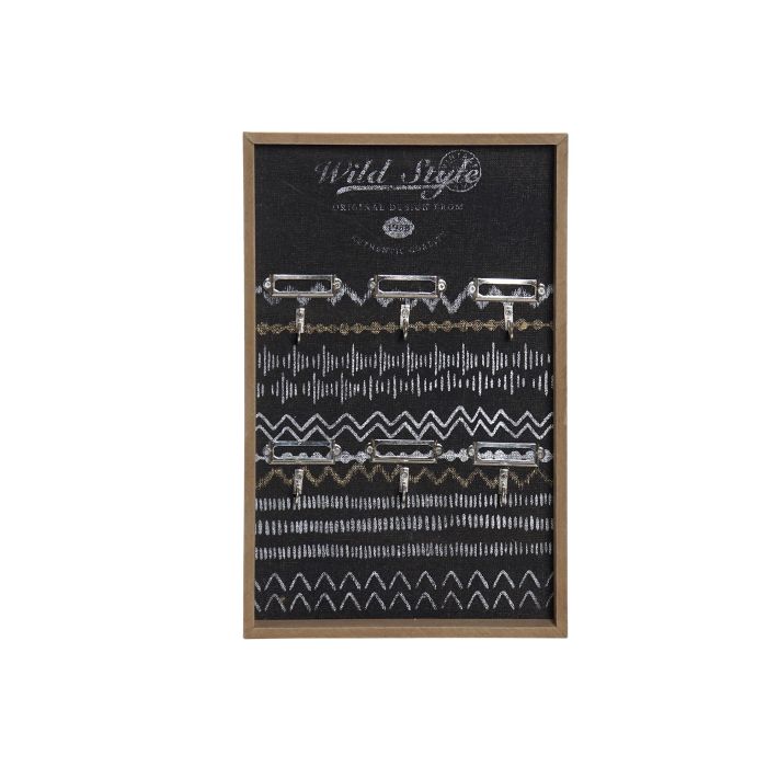 DKD Home Decor Guardallaves Colonial Negro de Mdf y Metal Desmontable para Organizar Llaves 4x38x24 cm (2 Unidades) DKD Home Decor Guardallaves Colonial Negro de Mdf y Metal Desmontable para Organizar Llaves 4x38x24 cm (2 Unidades)