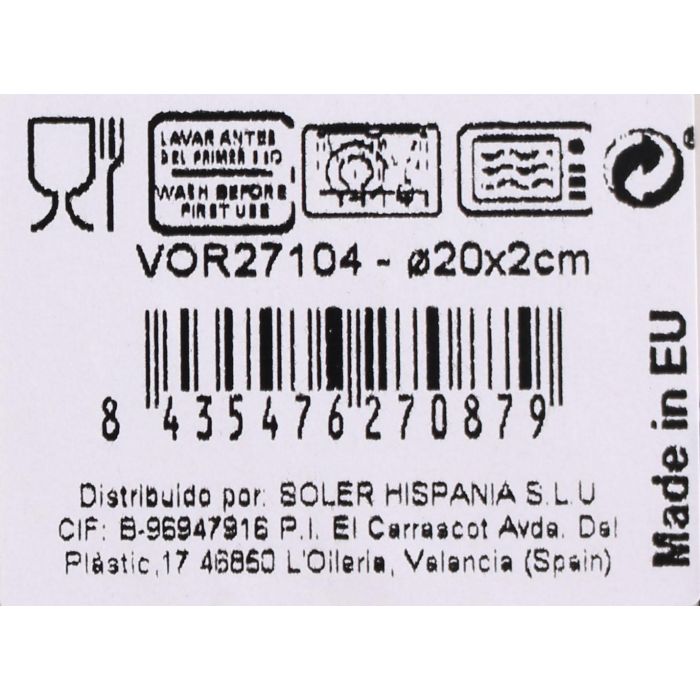 La Mediterranea Fuente Redonda Vortex Nordic Ivory Brillo Ø20 cm (12 Unidades) 3