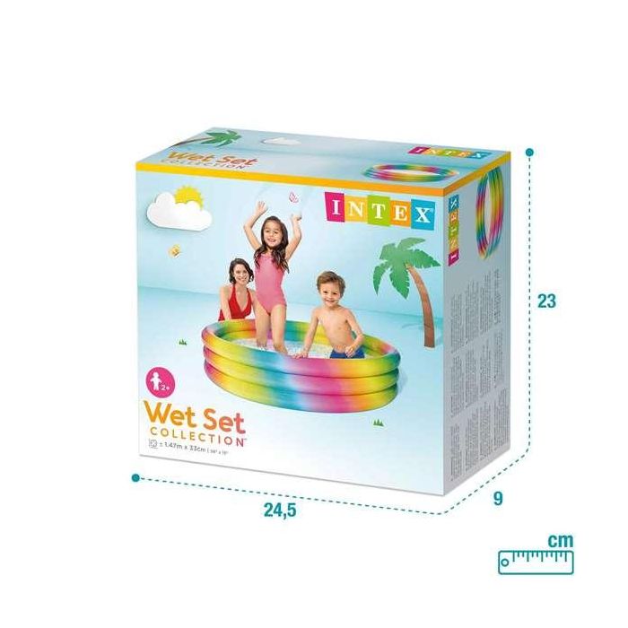 Piscina hinchable 3 aros multicolor (capacidad 330 litros) (+ 2 años) 147x33 cm 3