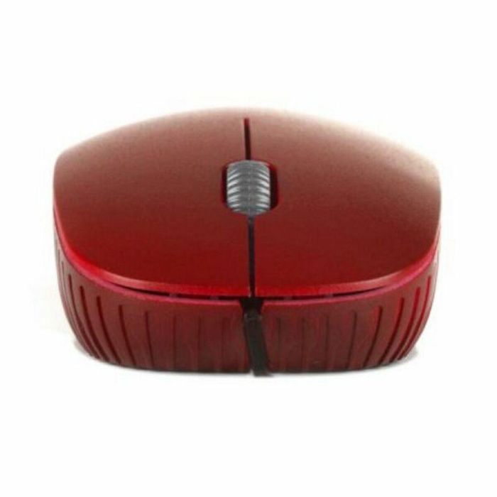 NGS Ratón Óptico FlameRed con Cable, 1000 dpi, USB, 3 Botones, Scroll Vertical, Ergonomía Ambidiestra, Color Rojo