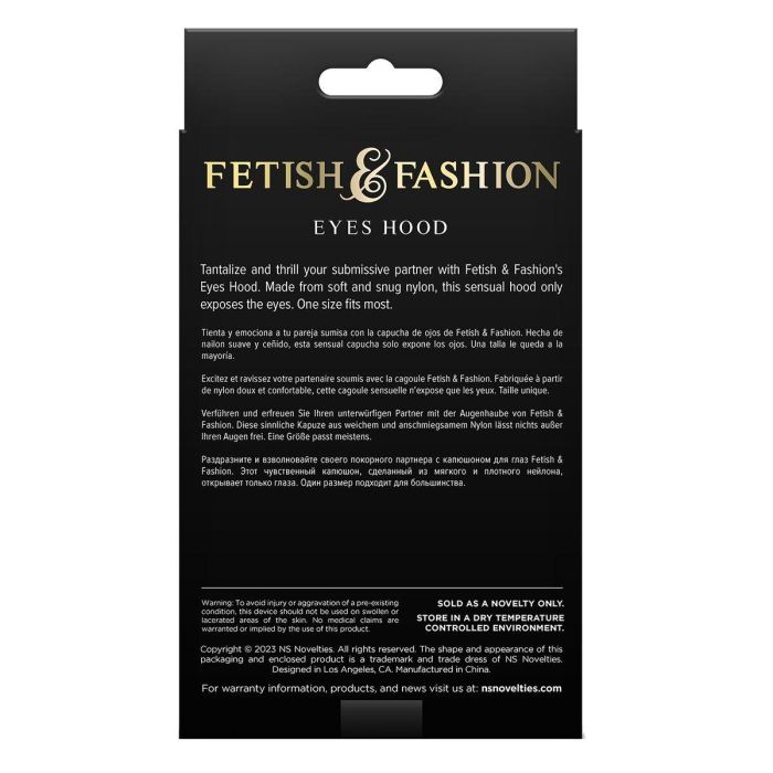 Máscara NS Novelties Fetish & Fashion Negro 2 Máscara NS Novelties Fetish & Fashion Negro 2