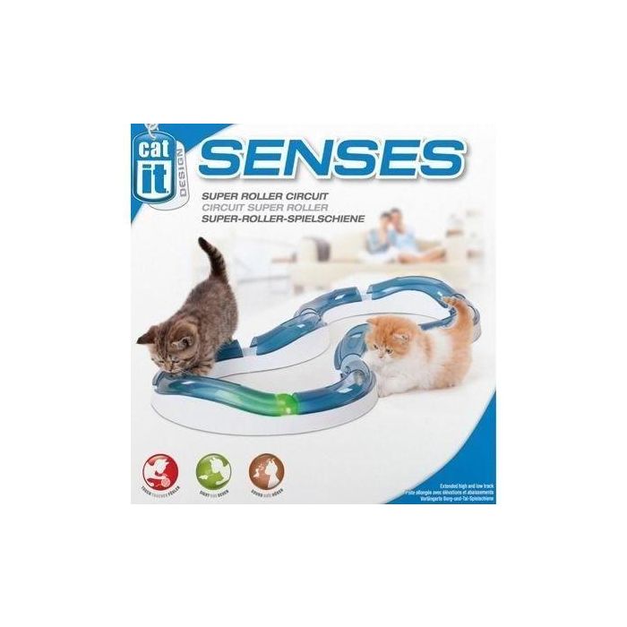 Catit 50736 Juguete para gatos Senses 2.0 Super Roller Circuit - Circuito de juego con pelota 3