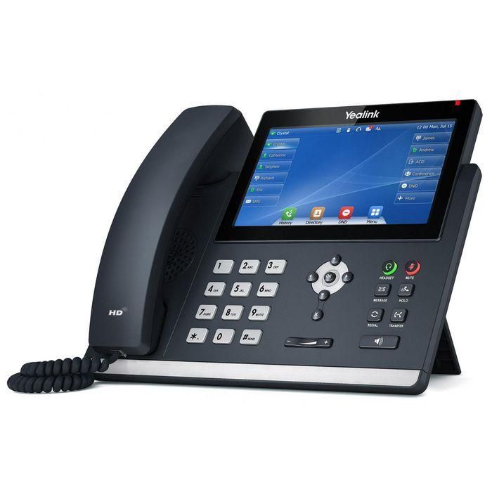Yealink SIP-T48U Teléfono IP con Pantalla Táctil LED de 7" 800x480, AC 100~240V/DC 5V/2A 2