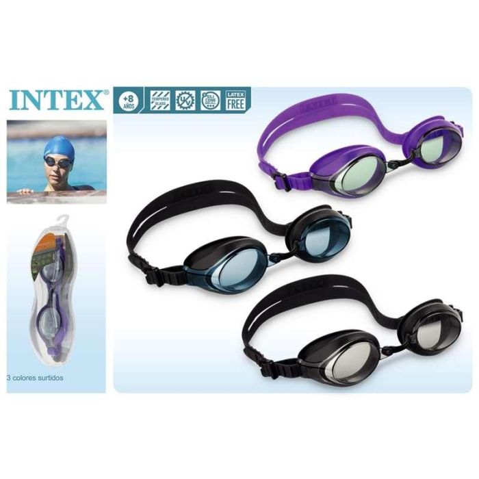 Intex Gafas de Natación de Silicona Antivaho para Niños (+8 Años) - 3 Colores Surtidos 3