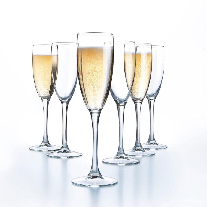 Arcoroc Copas Flauta Vina 19 cL - Juego de 6 Copas de Vidrio Transparente para Cava y Champagne - Apto Lavavajillas, Hecho en Francia 2 Arcoroc Copas Flauta Vina 19 cL - Juego de 6 Copas de Vidrio Transparente para Cava y Champagne - Apto Lavavajillas, Hecho en Francia 2