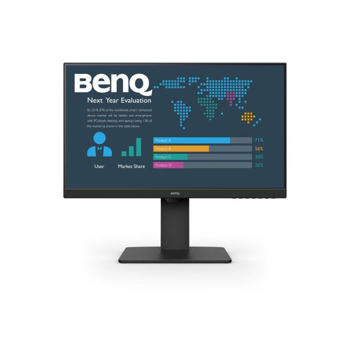 Monitor BenQ Business Bl2486Tc 23.8” Ips 1080P, Fhd, Usb-C (65W), 100Hz, Eye-Care, Ergonómico, Hub Usb, 99% Srgb, Hdmi, Dp, Tüv