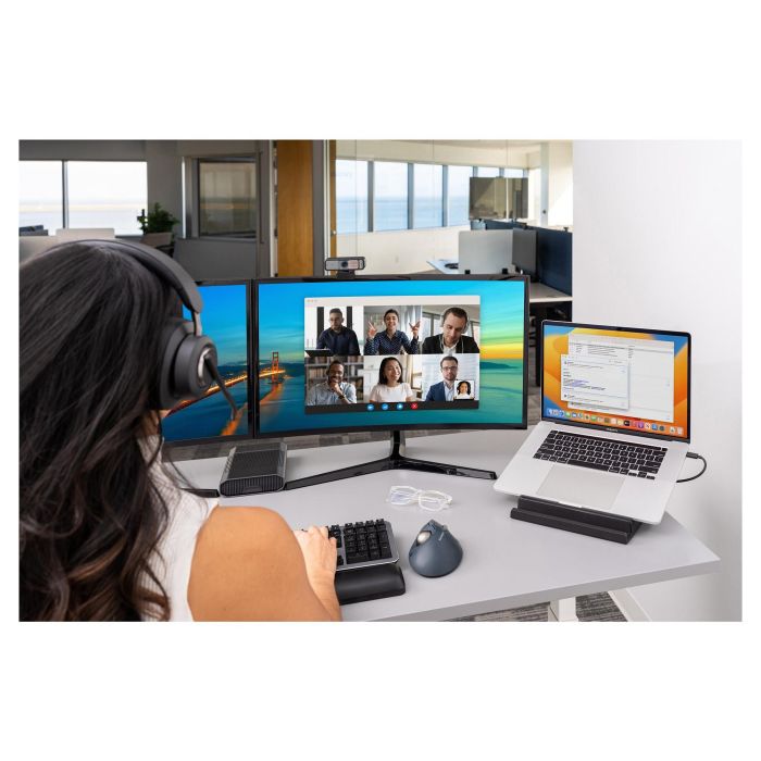 Kensington Auriculares Gaming H3000 PROVC, Diadema Bluetooth 5.2, Negro, 60h Batería, Cancelación Ruido, Micrófono Boom, USB-C, Para PC, PS, Xbox, Android, iOS