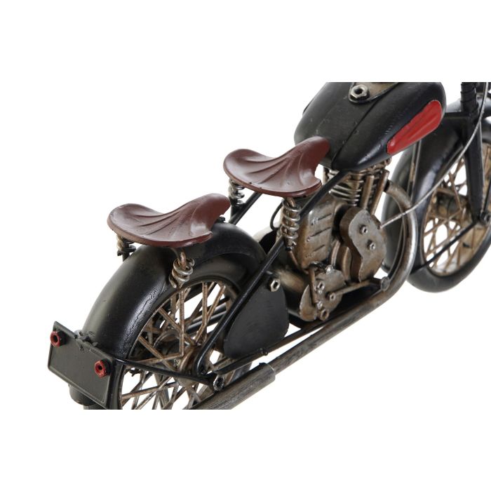 DKD Home Decor Figura Decorativa Moto Vintage Metal Negra 11 x 14 x 30 cm (Set de 2 Unidades) 2