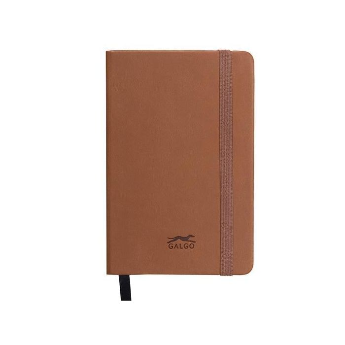 GALGO Cuaderno de Notas A6 80H Liso Tapa Dura Marrón