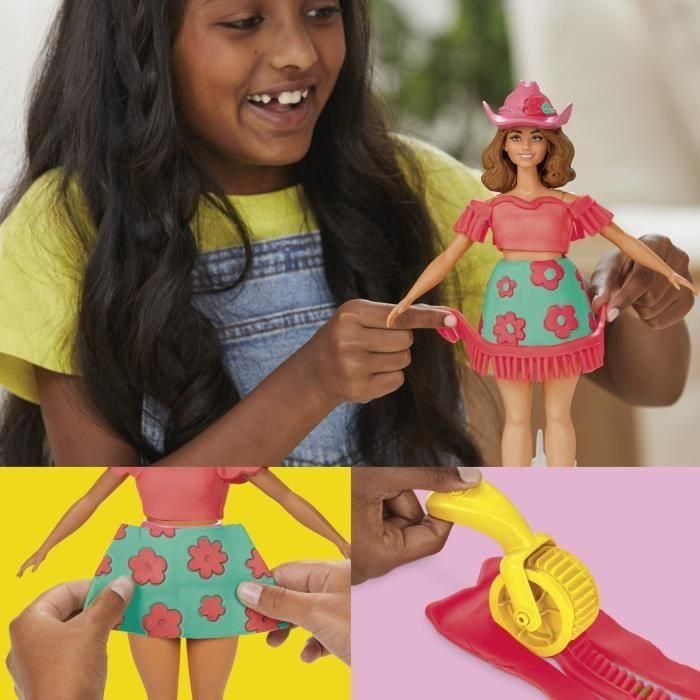 Play-Doh HASG13605X0 Set de Arcilla para Modelar Barbie Florets and Fringes 4 Play-Doh HASG13605X0 Set de Arcilla para Modelar Barbie Florets and Fringes 4