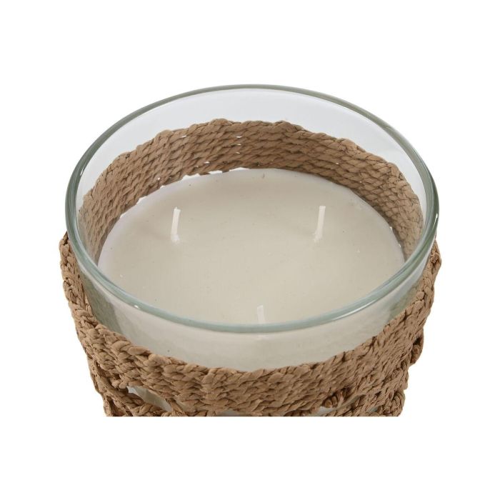 Vela Mediterraneo DKD Home Decor Natural Blanco 13 x 12.5 x 13.5 cm 2