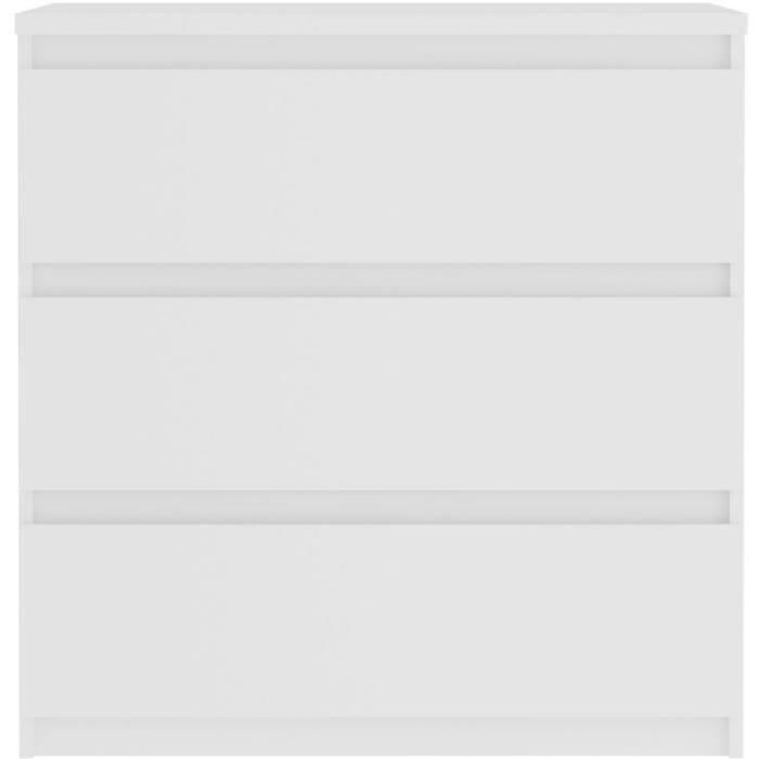 Cómoda CHELSEA 3 Cajones - Color blanco mate - An 77,2 x Pr 42 x Al 79,9 cm 2 Cómoda CHELSEA 3 Cajones - Color blanco mate - An 77,2 x Pr 42 x Al 79,9 cm 2