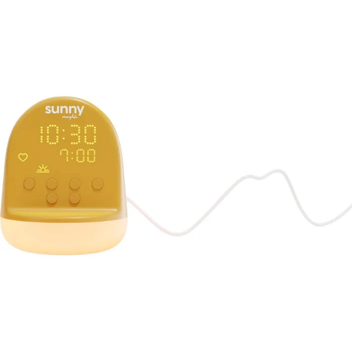 Morphée MOR3770040227022 Despertador Infantil Sunny con Luz Nocturna y 365 Descubrimientos de Audio, Amarillo