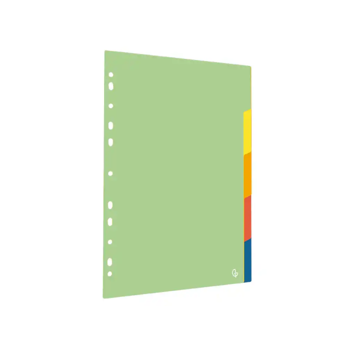 Liderpapel Juego 5 Separadores A4 Multitaladro Polipropileno 500 Micras 4