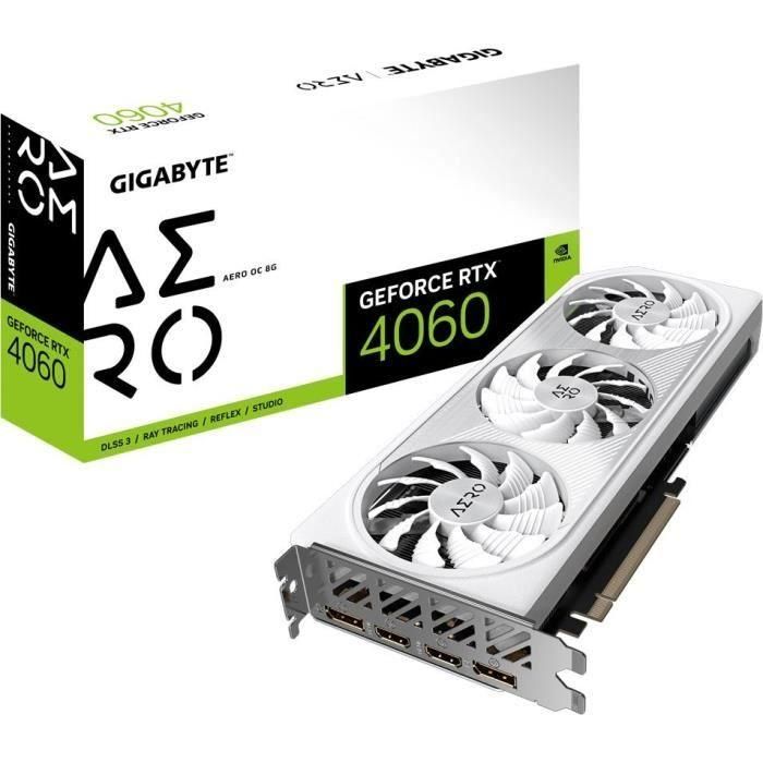 Gigabyte - Tarjeta gráfica - Aorus GeForce RTX 4060 OC 8G Gigabyte - Tarjeta gráfica - Aorus GeForce RTX 4060 OC 8G
