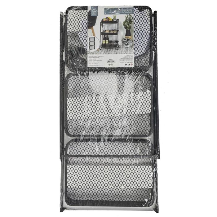 Home Deco Factory Mesa Camarera Plegable con 3 Baldas y Ruedas 45x30 cm 1 Home Deco Factory Mesa Camarera Plegable con 3 Baldas y Ruedas 45x30 cm 1