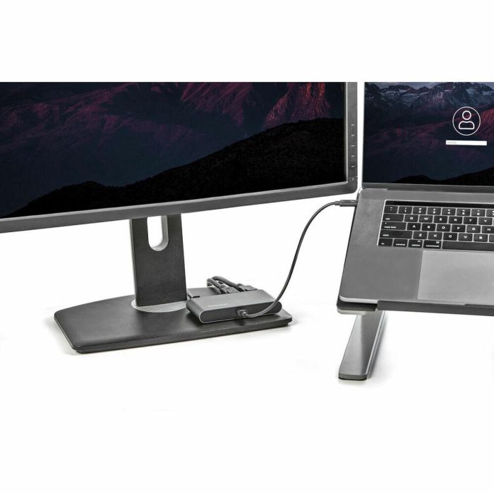 Dockstation Startech TB3DKM2DPL 4K Ultra HD Gris 2 Dockstation Startech TB3DKM2DPL 4K Ultra HD Gris 2