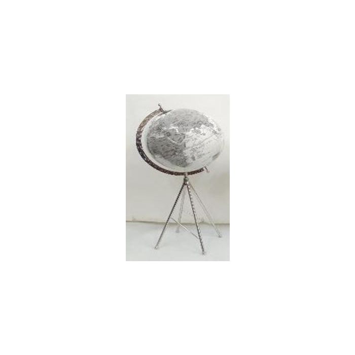 Globo Terraqueo DKD Home Decor Blanco Metal Plástico 27 x 25 x 61 cm