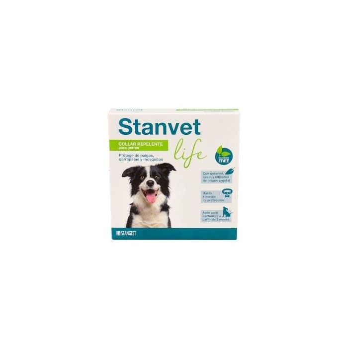 Stangest Collar Perro Stanvet Life Repelente Mosquitos Pulgas Garrapatas Geraniol Margosa Citriodiol Hasta 4 Meses Waterproof