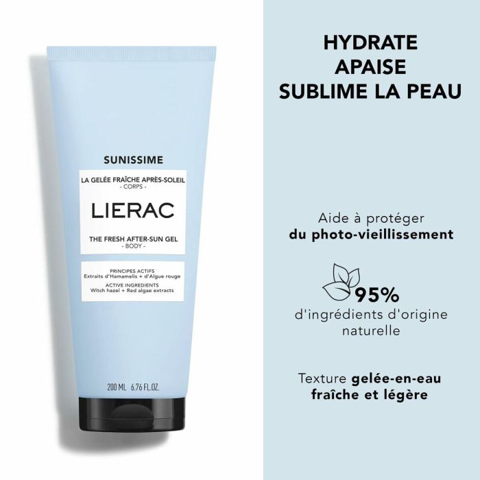 Lierac SUNISSIME Gel Aftersun Refrescante 200 ml - Nutre y Calma la Piel Post-Solar 5