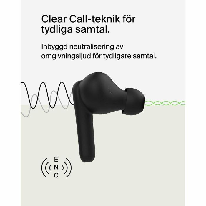 Belkin SoundForm Rhythm AUC012BTBK - Auriculares Inalámbricos Bluetooth 5.3, Resistencia IPX5 al Agua, 28 Horas de Batería, Almohadillas de Silicona, Negro 4 Belkin SoundForm Rhythm AUC012BTBK - Auriculares Inalámbricos Bluetooth 5.3, Resistencia IPX5 al Agua, 28 Horas de Batería, Almohadillas de Silicona, Negro 4