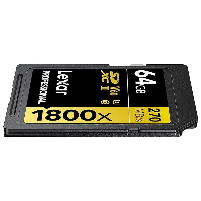 Lexar 64Gb Professional 1800X Sdxc Uhs-Ii Cards, Up To 280Mb/S Read 210Mb/S Write C10 V60 U3 1 Lexar 64Gb Professional 1800X Sdxc Uhs-Ii Cards, Up To 280Mb/S Read 210Mb/S Write C10 V60 U3 1