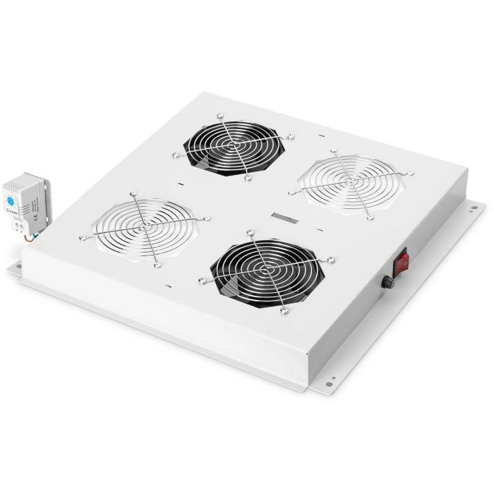 Digitus Unidad de ventilación de techo para armarios de red, 2 ventiladores, gris
