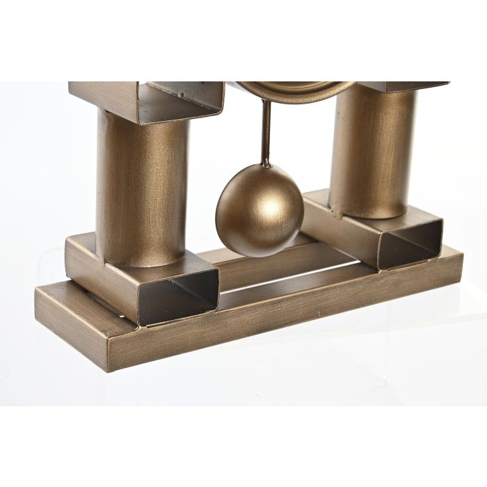 DKD Home Decor Reloj Sobremesa Tradicional Dorado Negro Hierro Cristal 25 x 31 x 8 cm 1