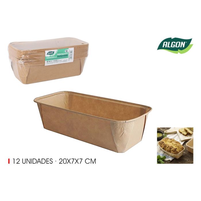 Algon Set de 12 Moldes para Horno de Papel, 20 x 7 x 7 cm (24 Unidades) 0 Algon Set de 12 Moldes para Horno de Papel, 20 x 7 x 7 cm (24 Unidades) 0