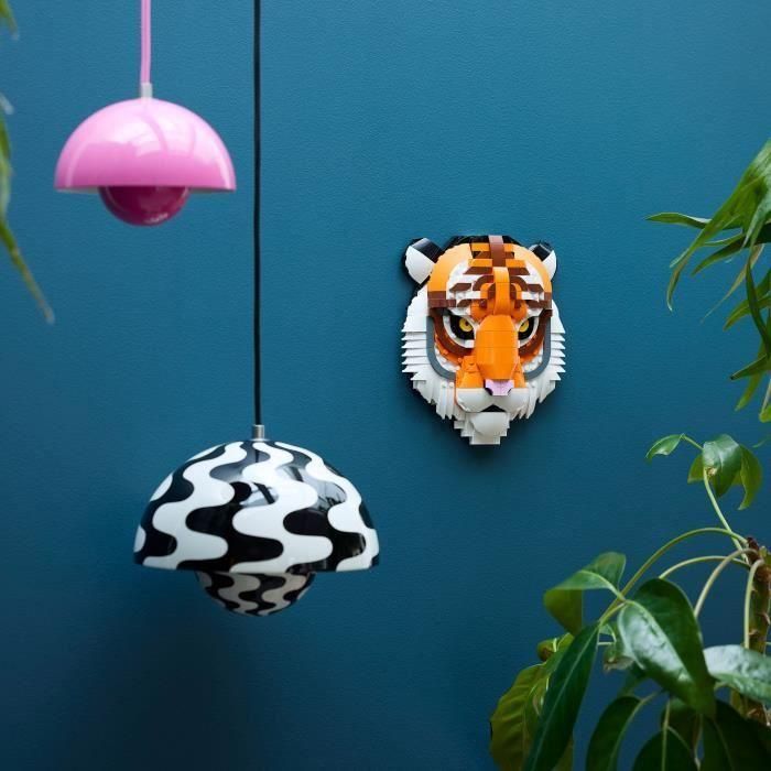 LEGO Colección Fauna: Tigre - Set de Construcción Art 3D para Adultos | Obra Decorativa con Flores y Plantas Estilizadas, 744 piezas 2