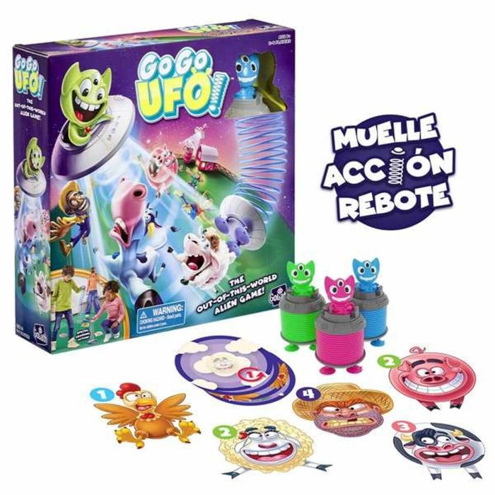 Juego go go ufo. obten la mayor cantidad de animales para ganar. muelle accion rebote. 2