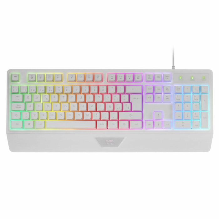 Ratón Gaming Mars Gaming MK124WES Blanco Qwerty Español 1