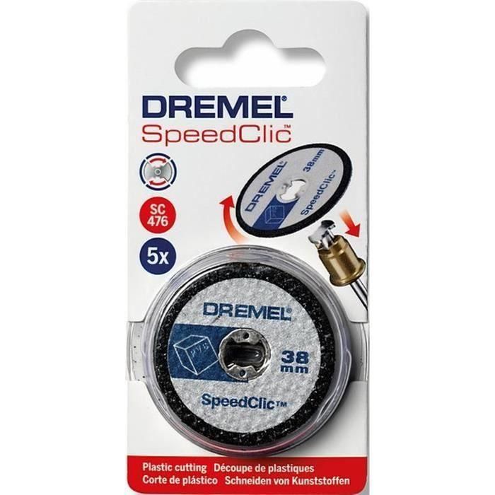 Dremel 12 Discos de Plástico EZ Speedclic Ø38mm - Accesorios de corte rápido y fácil sin llave para todo tipo de plásticos 1 Dremel 12 Discos de Plástico EZ Speedclic Ø38mm - Accesorios de corte rápido y fácil sin llave para todo tipo de plásticos 1