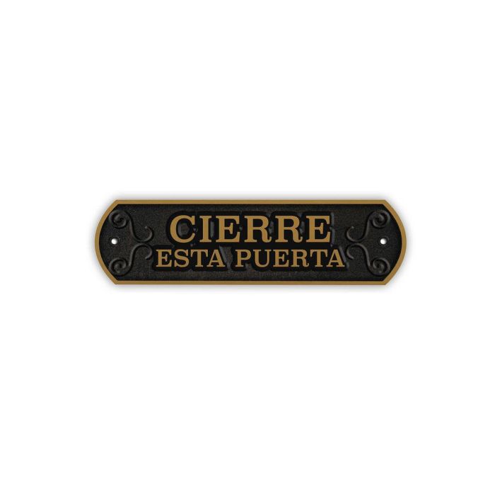 Placa Magnet & Steel Cierre esta puerta 24 x 7,2 cm 0 Placa Magnet & Steel Cierre esta puerta 24 x 7,2 cm 0