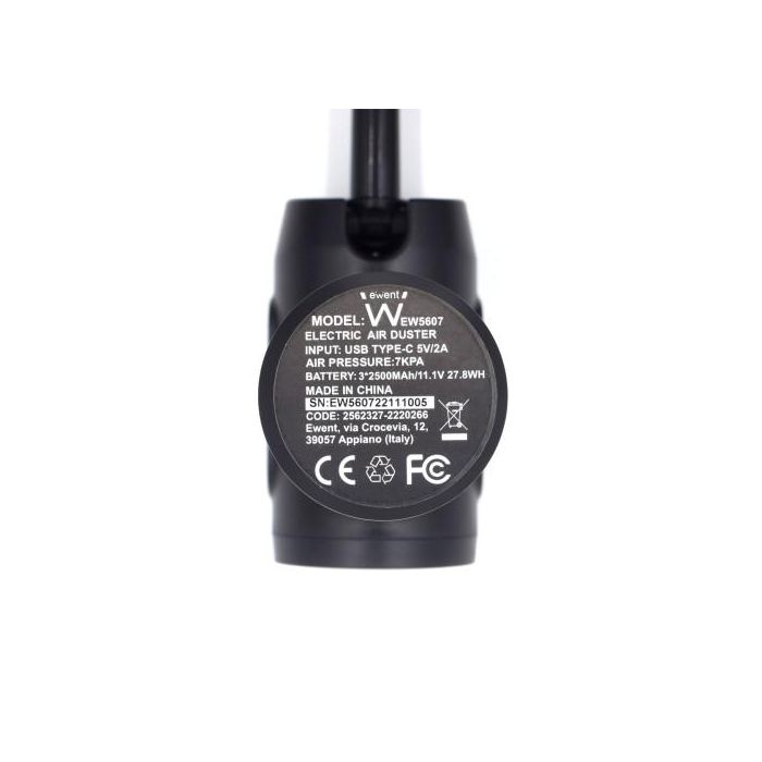 EWENT EW5607 Soplador de Aire Limpiador Eléctrico Inalámbrico para PC, Teclado | Inflador y Vacío de Bolsas 7500mAh 8 EWENT EW5607 Soplador de Aire Limpiador Eléctrico Inalámbrico para PC, Teclado | Inflador y Vacío de Bolsas 7500mAh 8